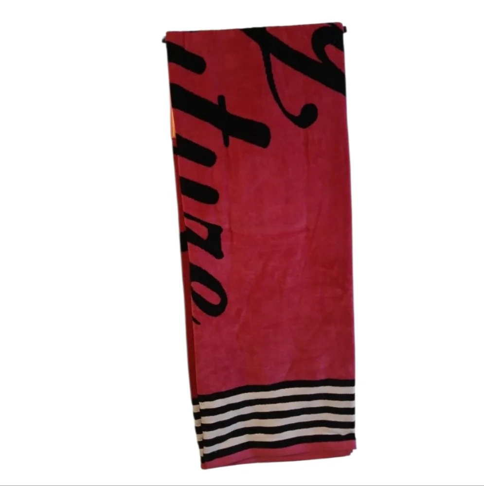 Juicy Couture Fuschia and Black Towel - 40x72